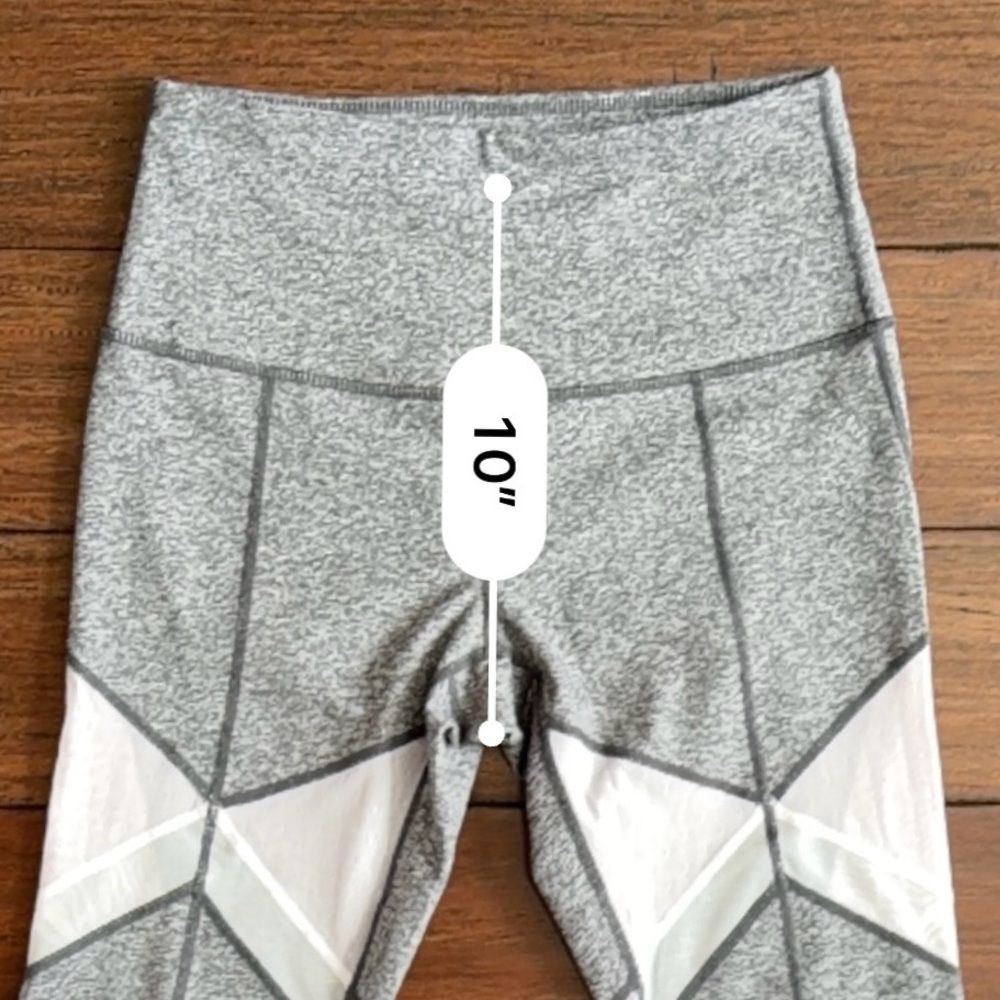 Zella Sun Salutation Gray White Mesh Active Legging Size S - Picture 5 of 9